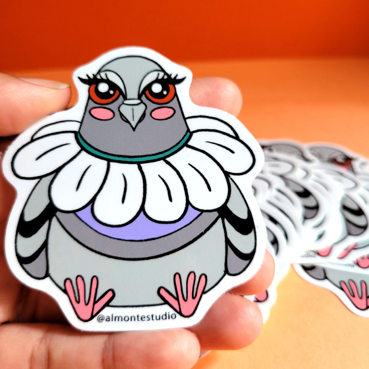 Daisy Pigeon Vinyl Sticker