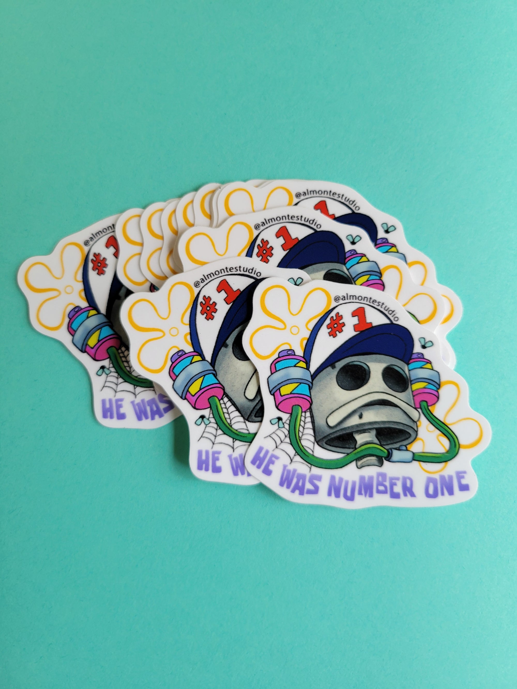 Number 1 - Spongebob vinyl sticker