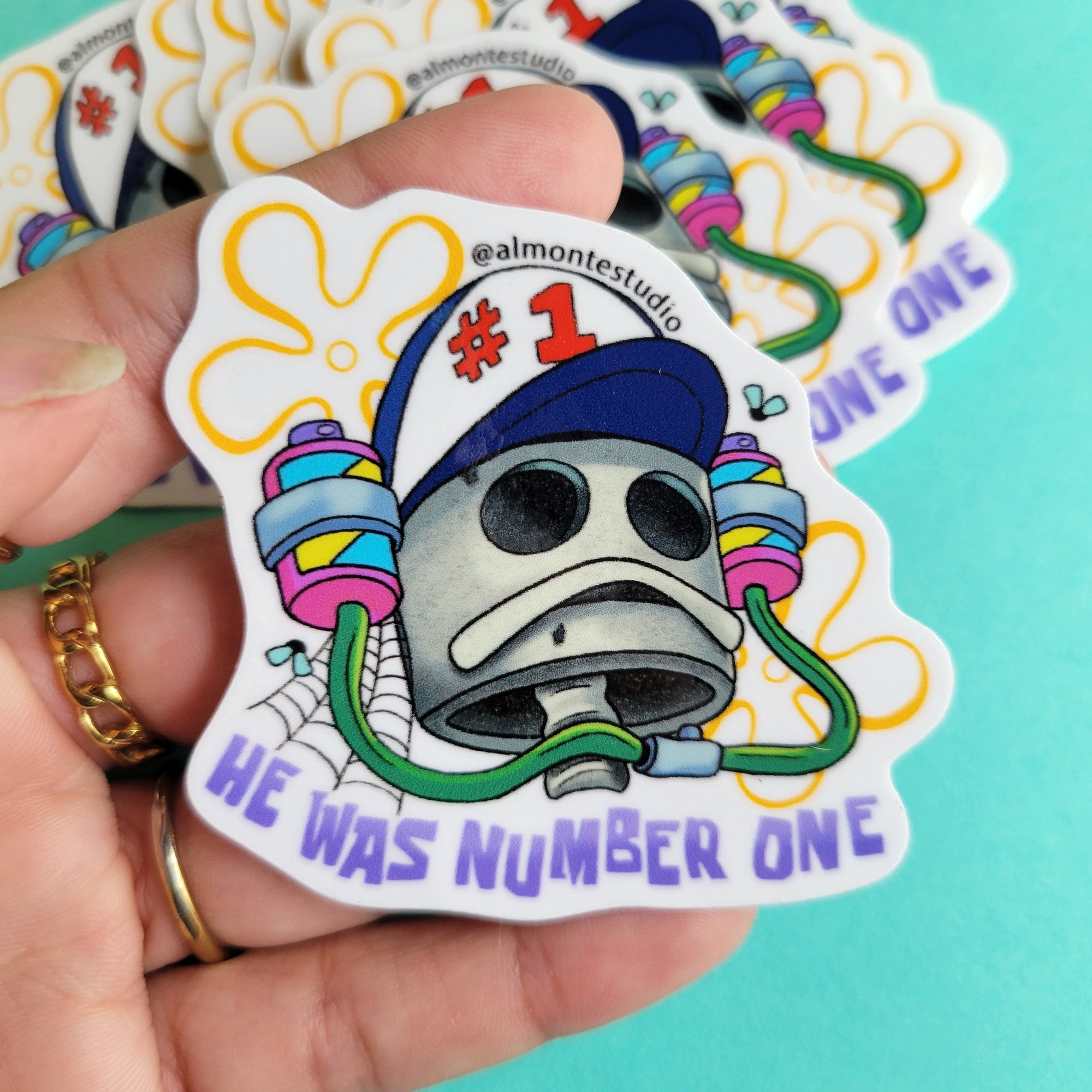 Number 1 - Spongebob vinyl sticker