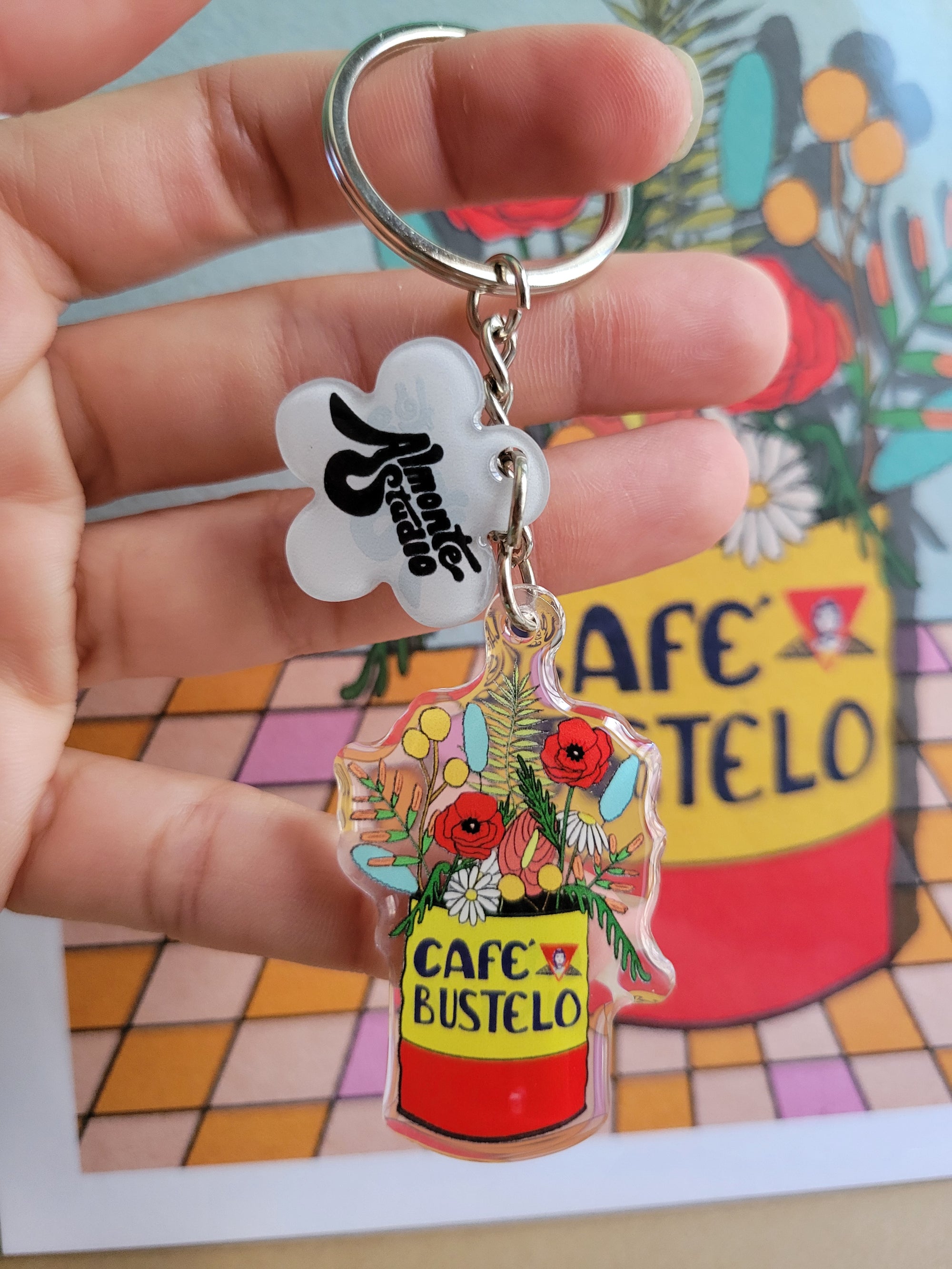 Cafe Bustelo Acrylic Keychain
