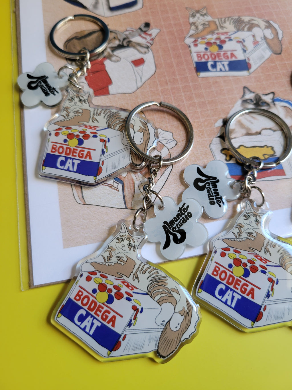 Bodega Cat Acrylic Keychain