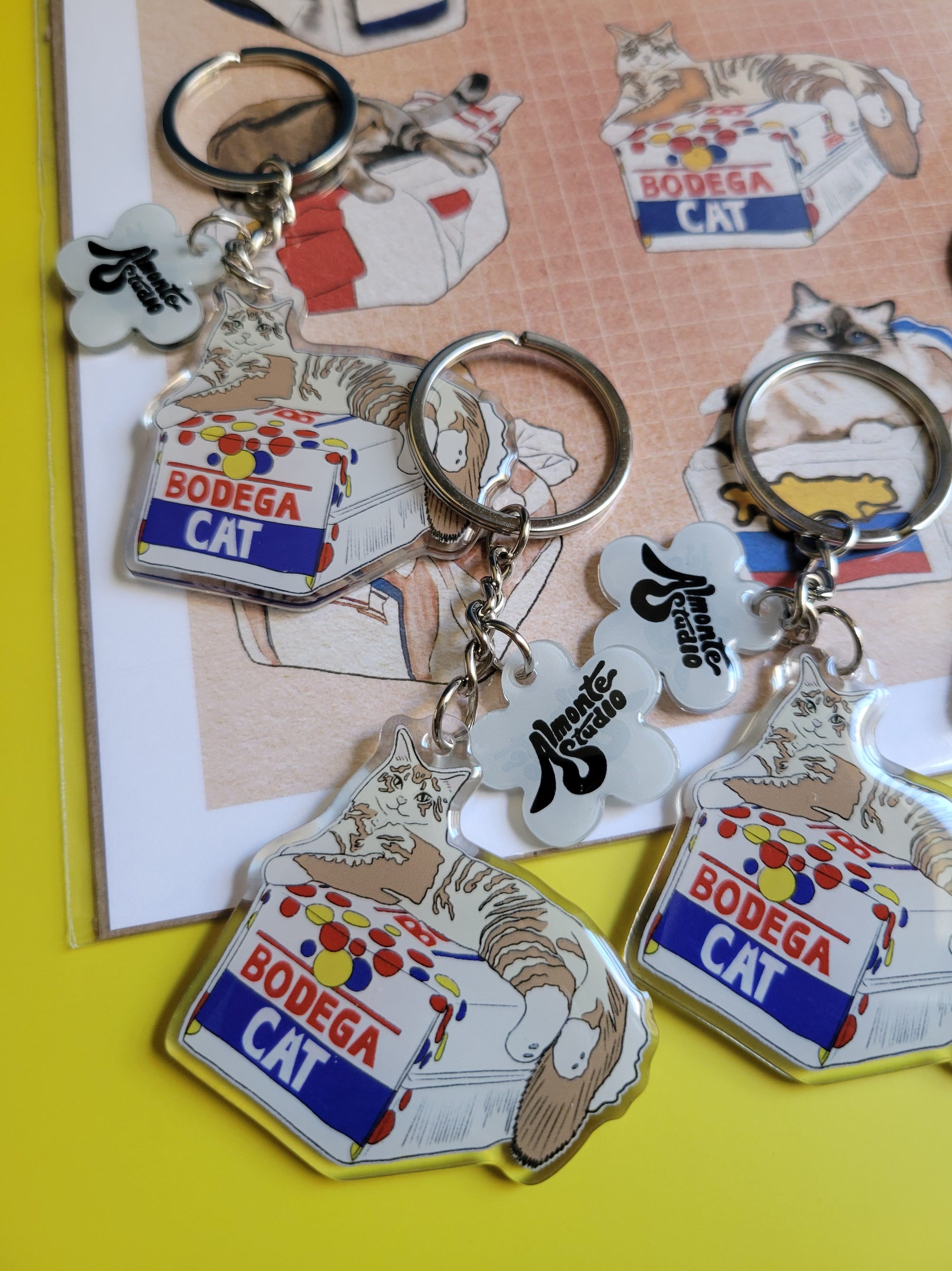 Bodega Cat Acrylic Keychain