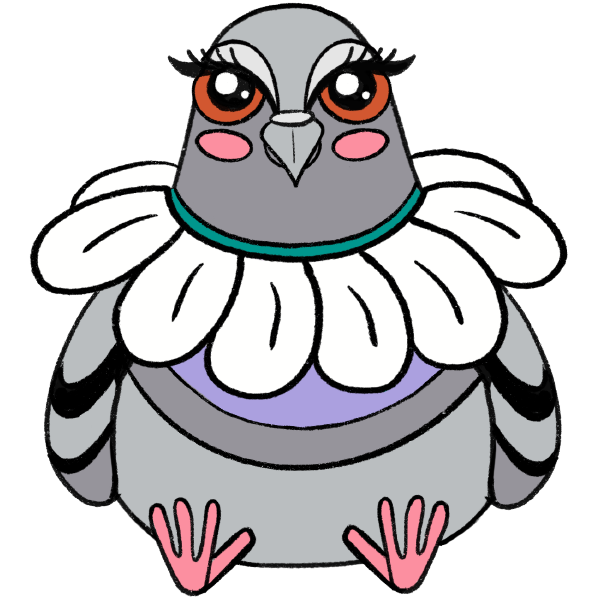 Daisy Pigeon Acrylic Keychain