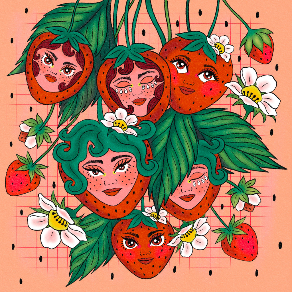 Strawbaddies Art Print