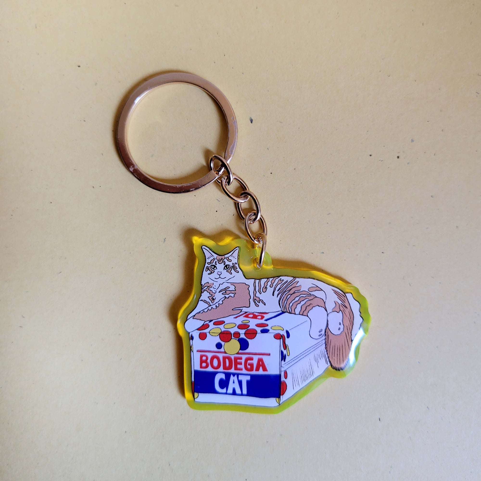 Bodega Cat Acrylic Keychain