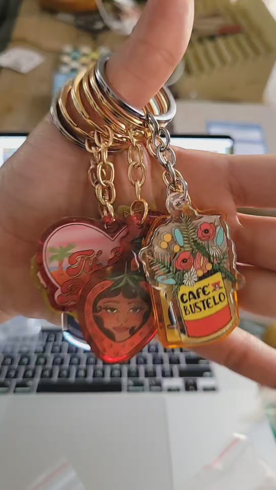 Cafe Bustelo Acrylic Keychain