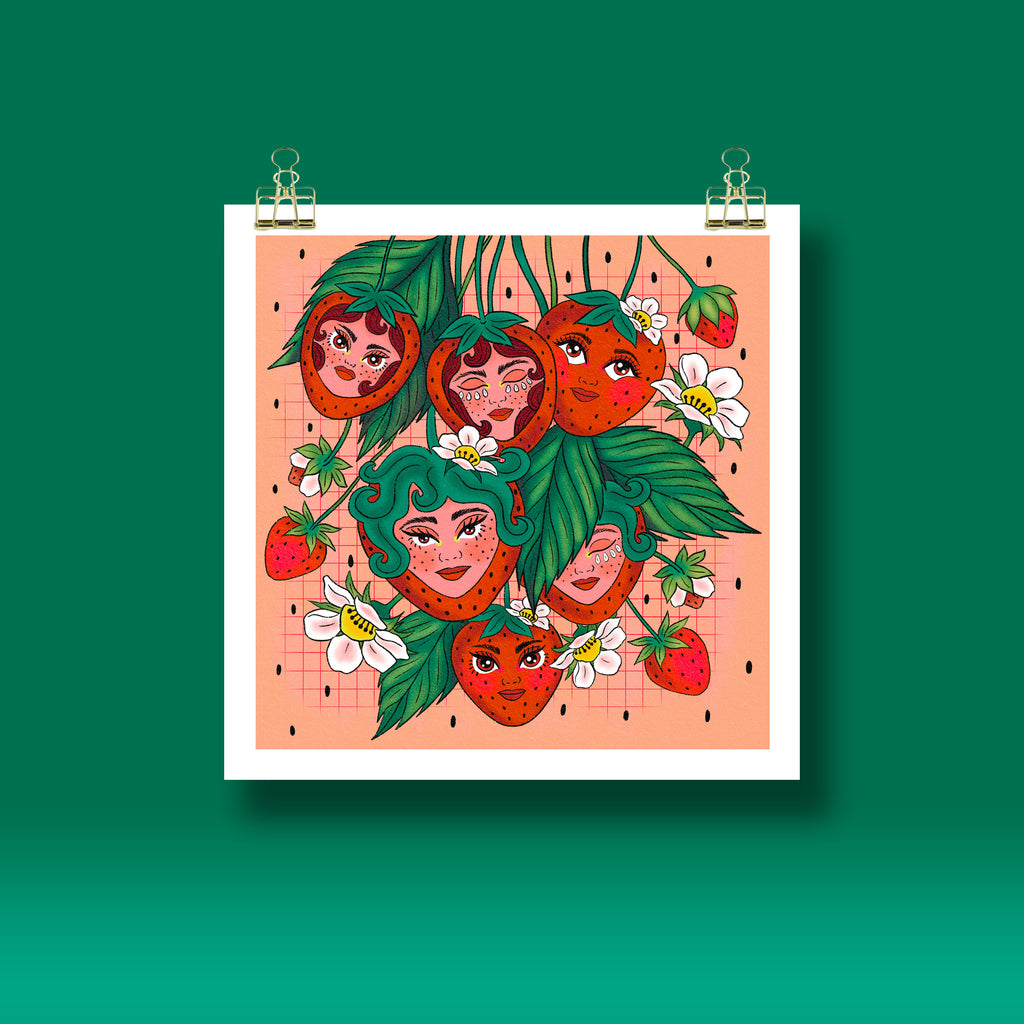 Strawbaddies Art Print