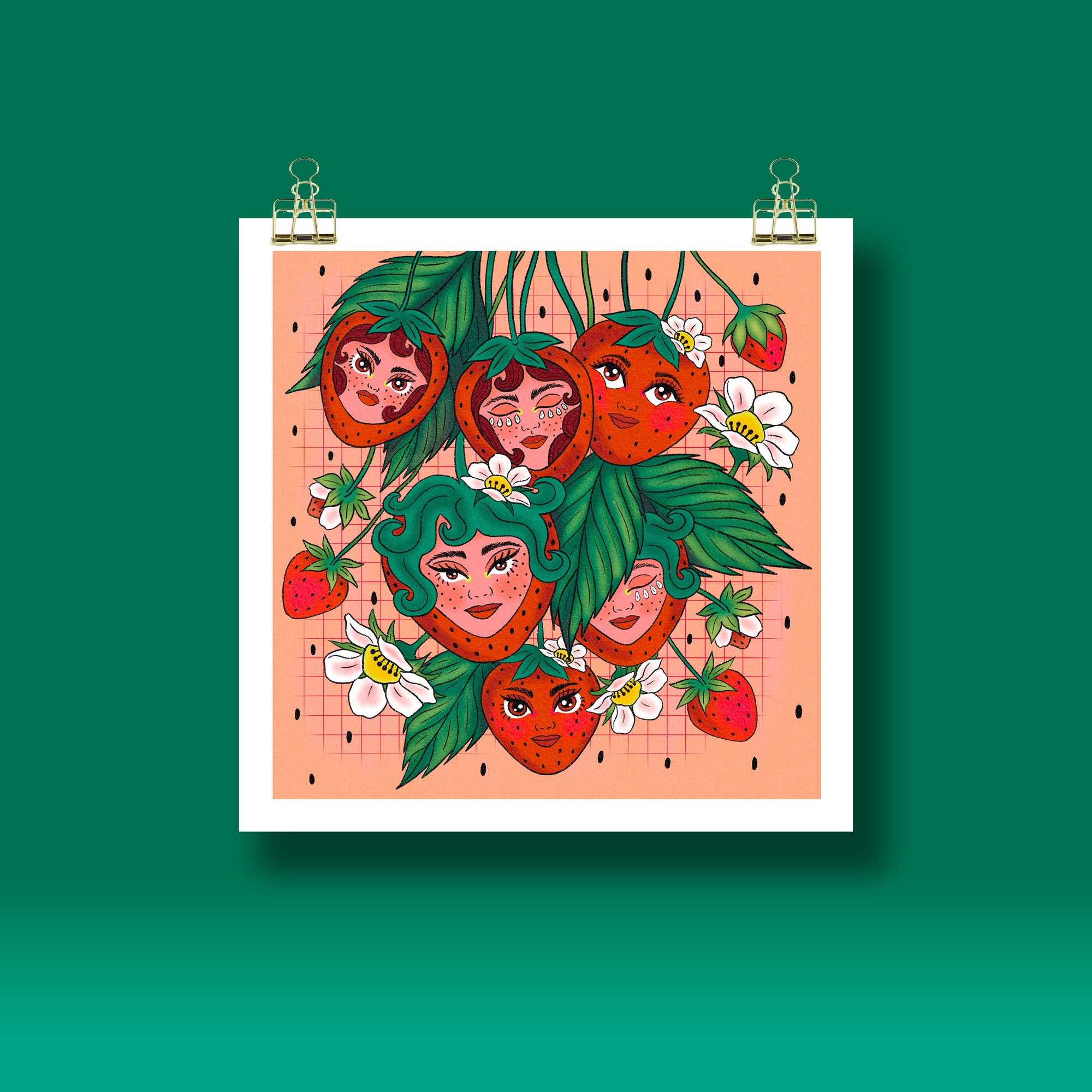 Strawbaddies Art Print